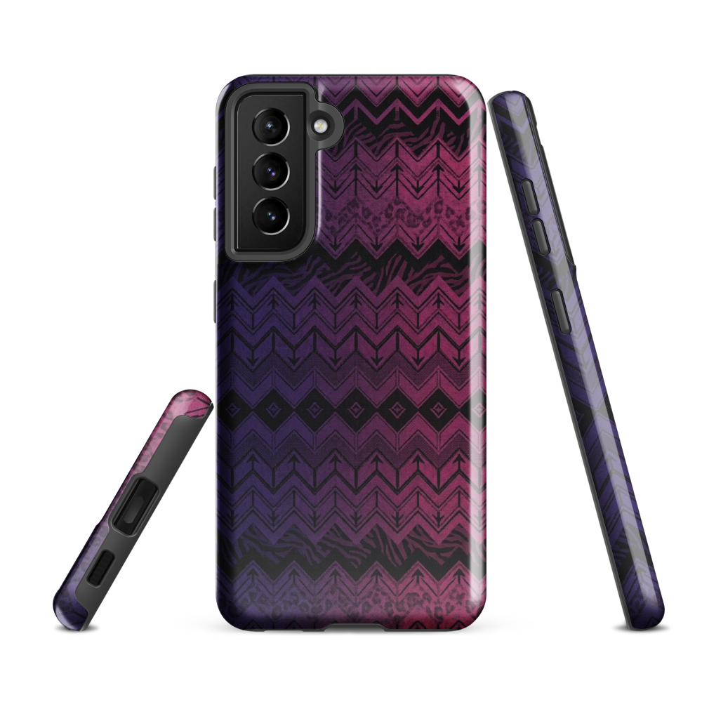 Purple & Pink Chevron Classic Pattern Tough Case for Samsung