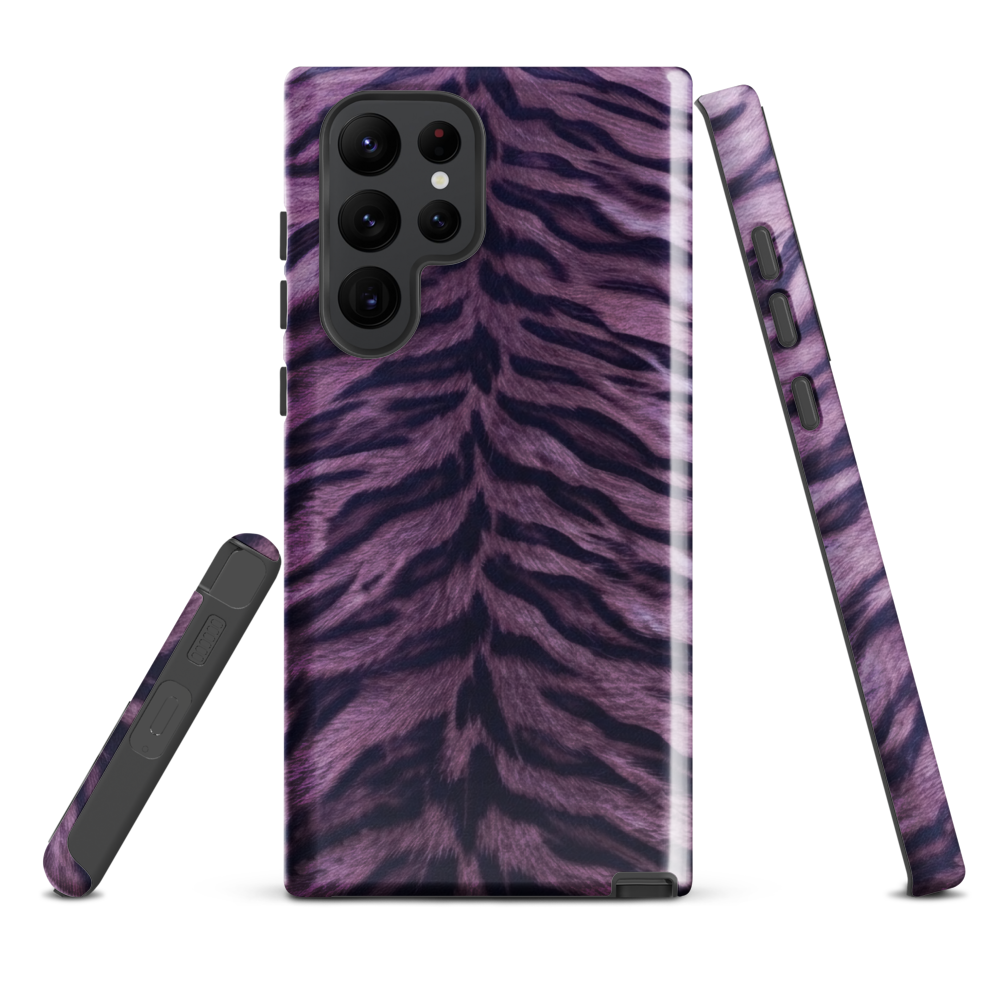 Purple Tiger Print Tough Case for Samsung