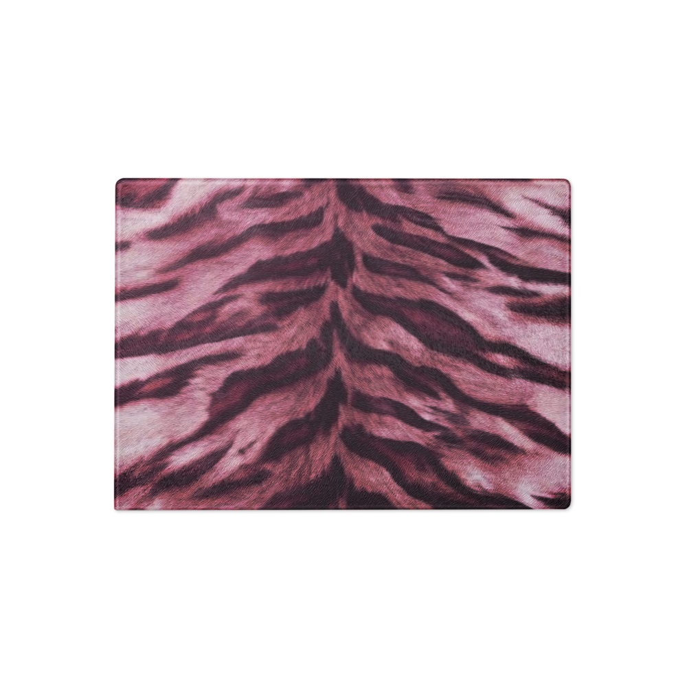 Pink Tiger Print Glass Cutting Board