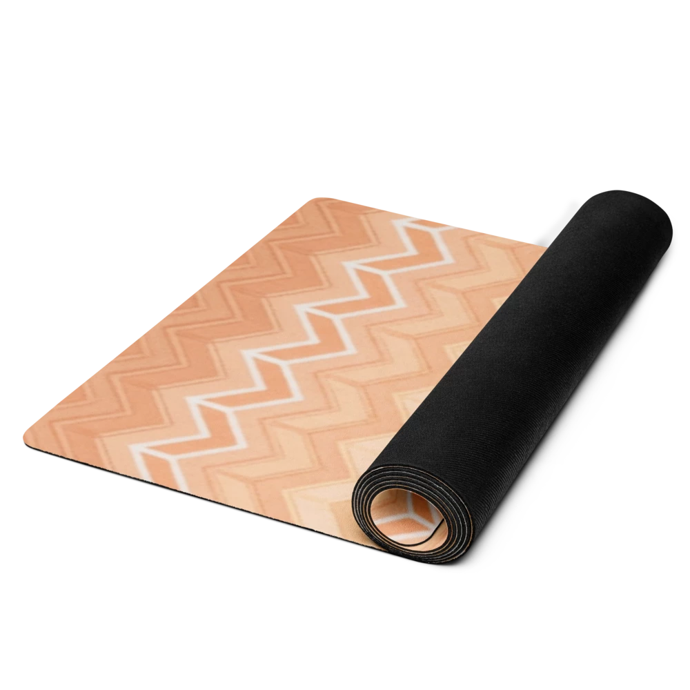 Orange Coastal Chevron Pilates Yoga Mat