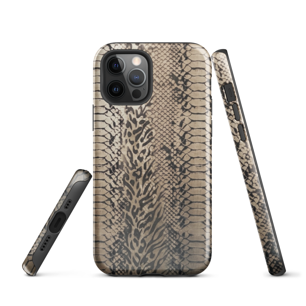 Neutral Snake Skin Tough Case for iPhone®
