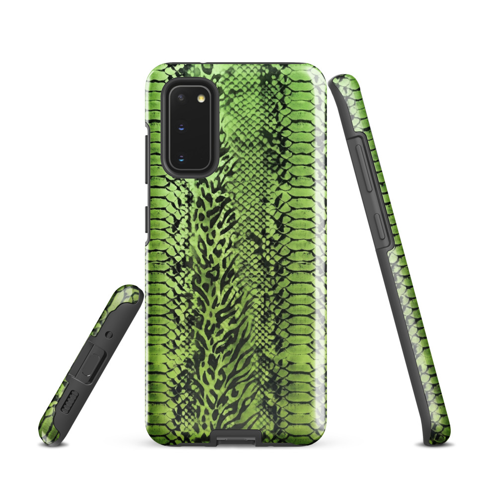 Green Snake Skin & Leopard Print Tough Case for Samsung