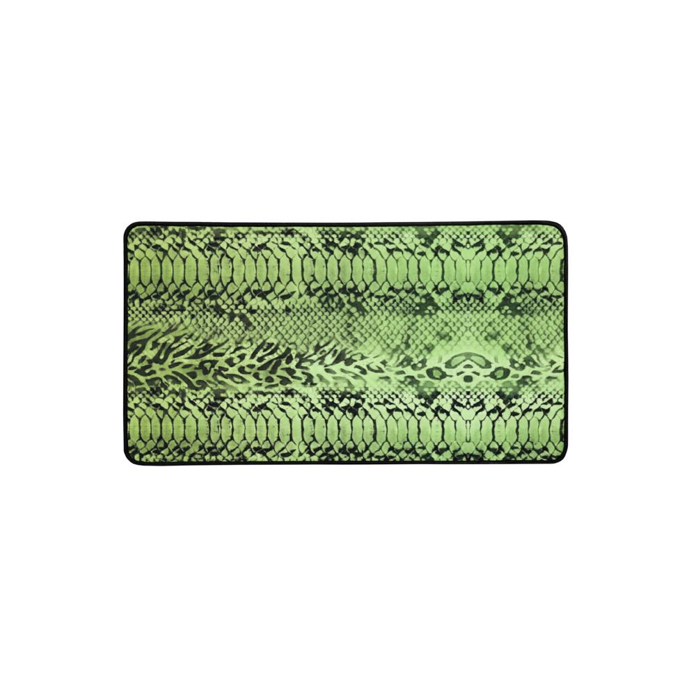 Green Snake Skin & Leopard Print Desk Mat