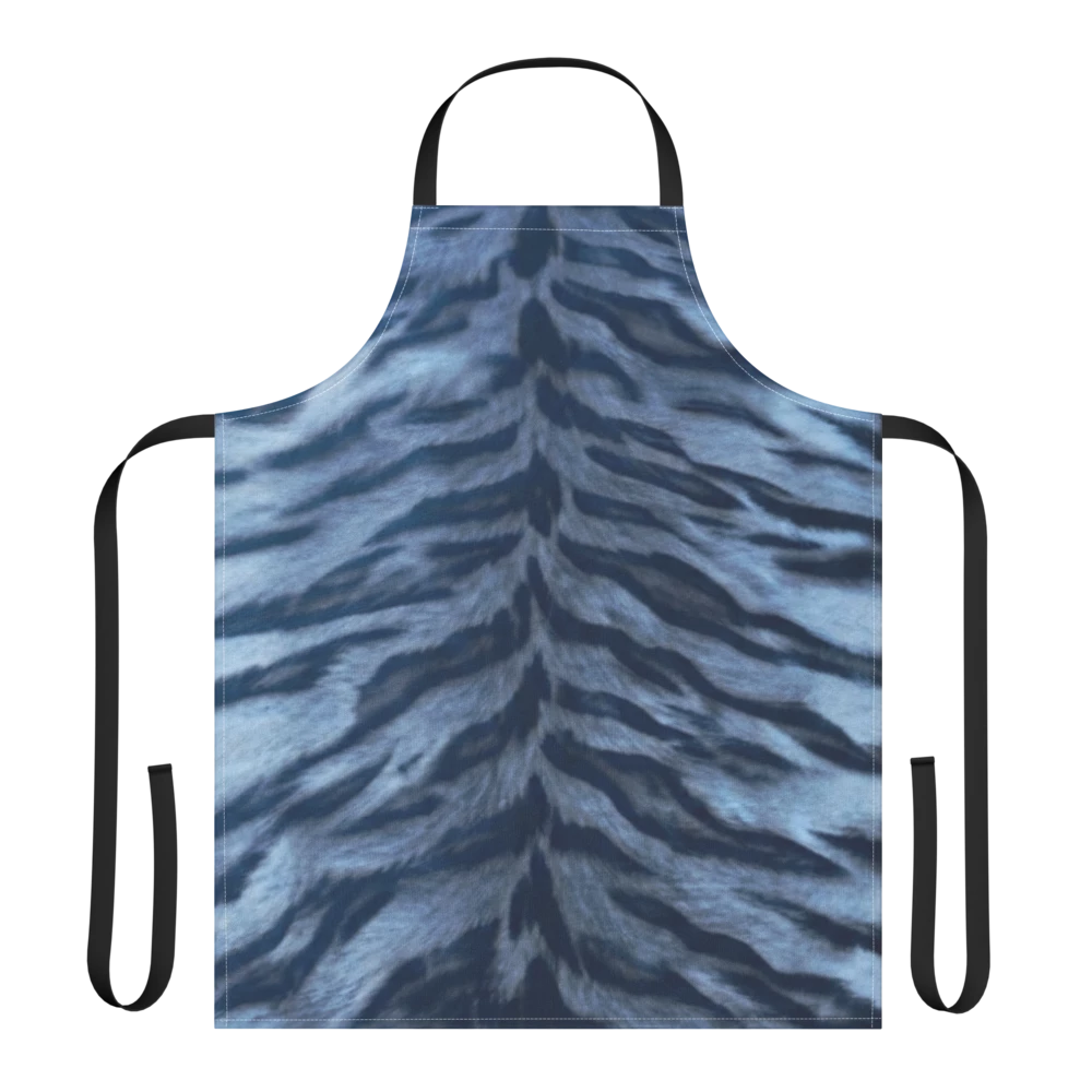 Blue Tiger Print Strap Apron