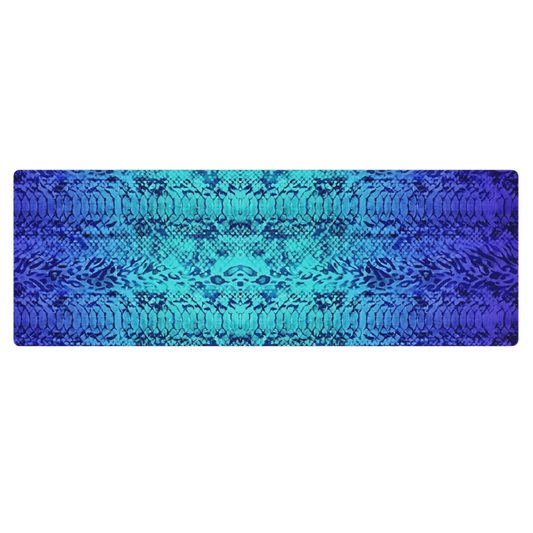 Blue Snake Skin Print Pilates Yoga Mat