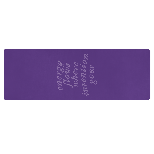 Energy Flows Where Intention Goes Purple Pilates Yoga Mat