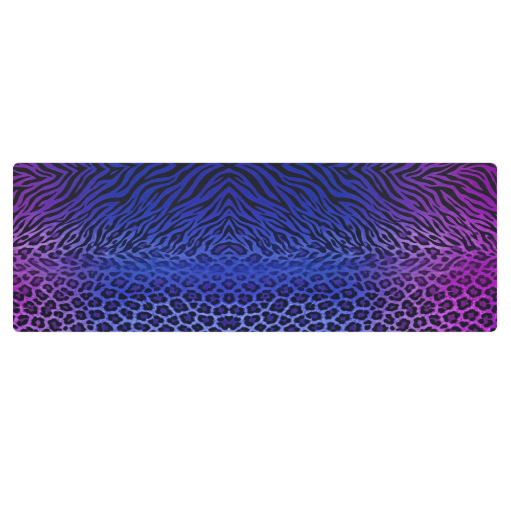 Blue & Purple Zebra & Leopard Print Pilates Yoga Mat