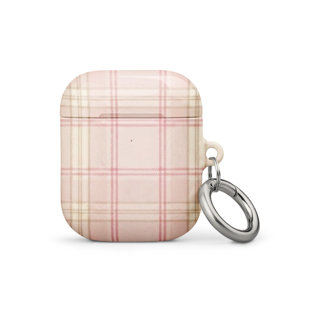 Pink & Cream Plaid Coquette Print Case for AirPods®