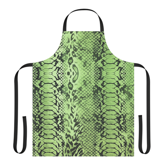 Green Snake Skin Strap Apron
