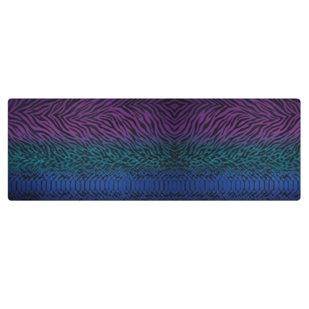 Blue Teal & Purple Snake Skin Leopard & Zebra Print Pilates Yoga Mat