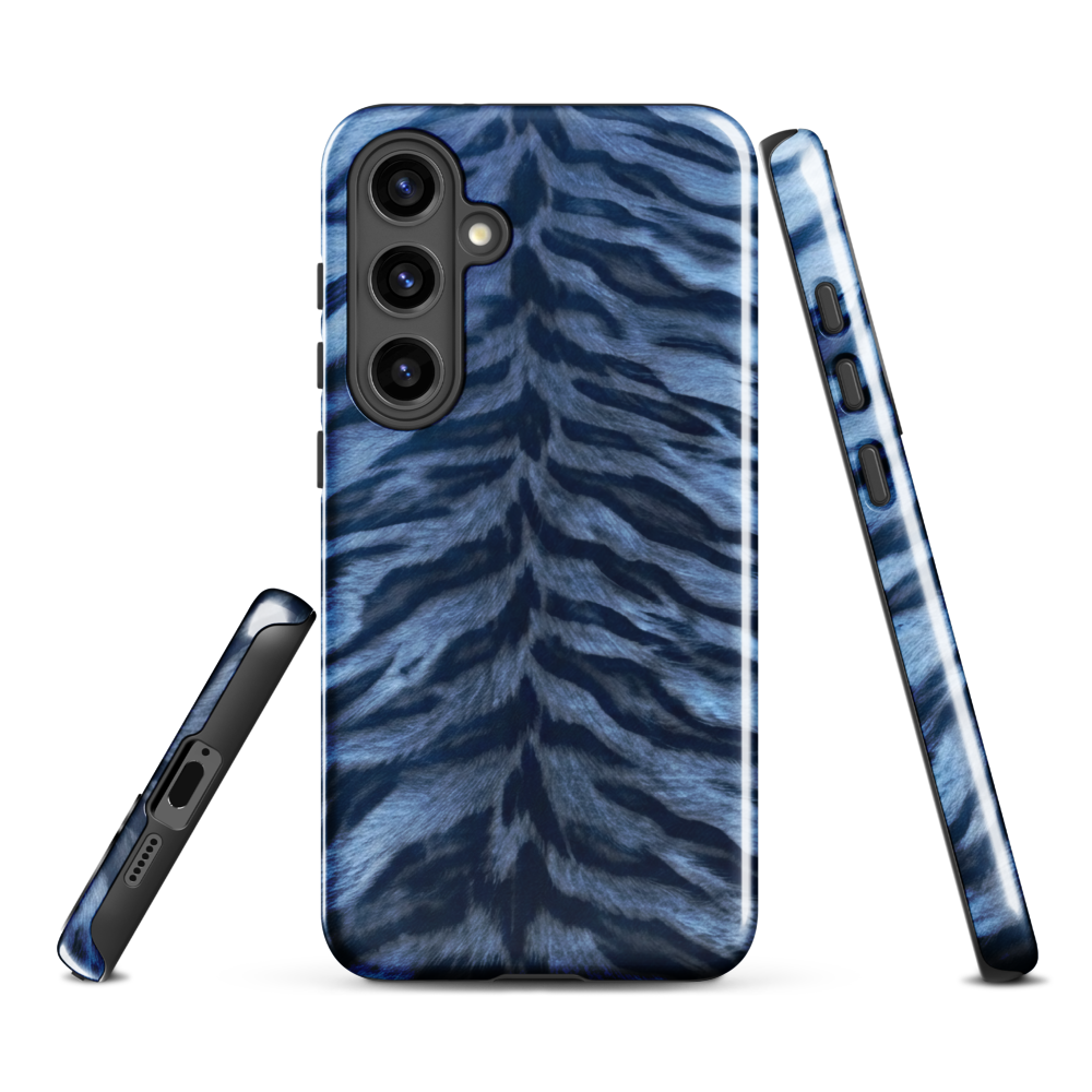 Blue Tiger Print Tough Case for Samsung