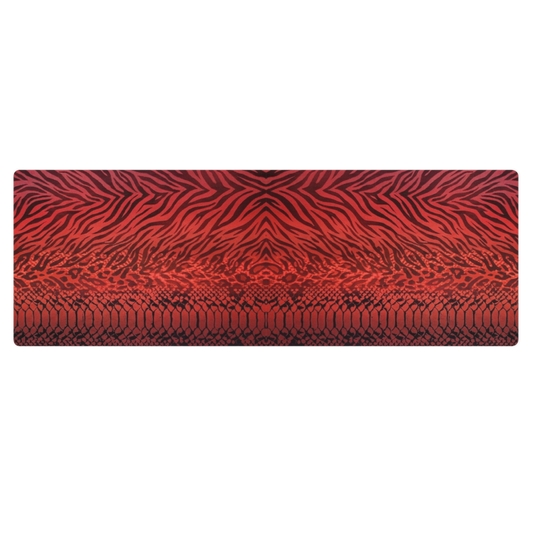 Red Leopard & Zebra Print Pilates Yoga Mat