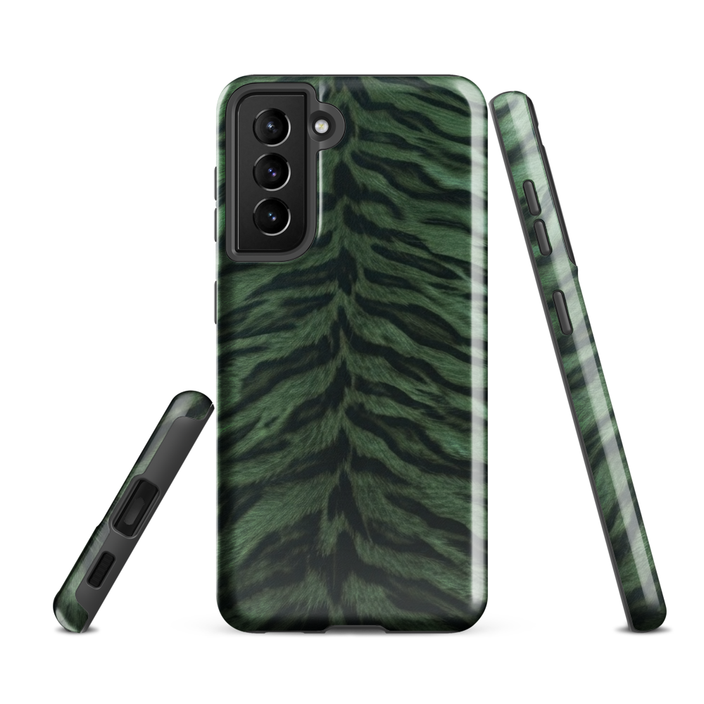 Green Tiger Print Tough Case for Samsung