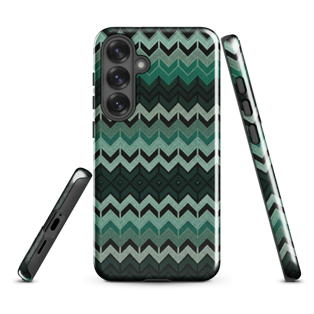 Green Chevron Tough Case for Samsung