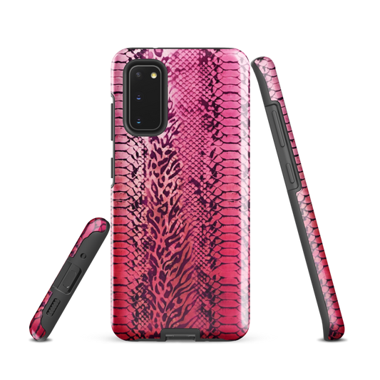 Pink Snake Skin & Leopard Print Tough Case for Samsung