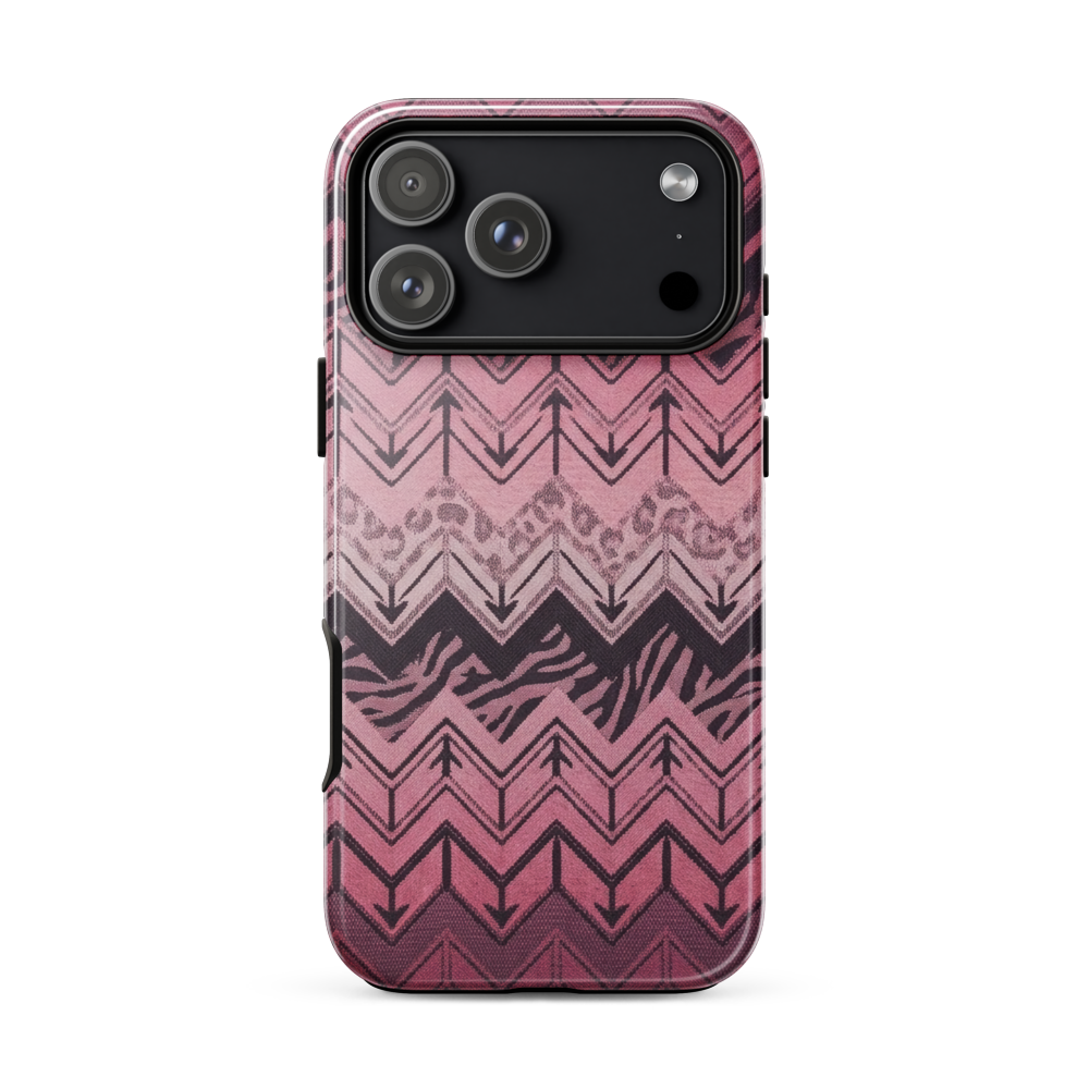 Pink Chevron Zebra & Leopard Print Tough Case for iPhone®