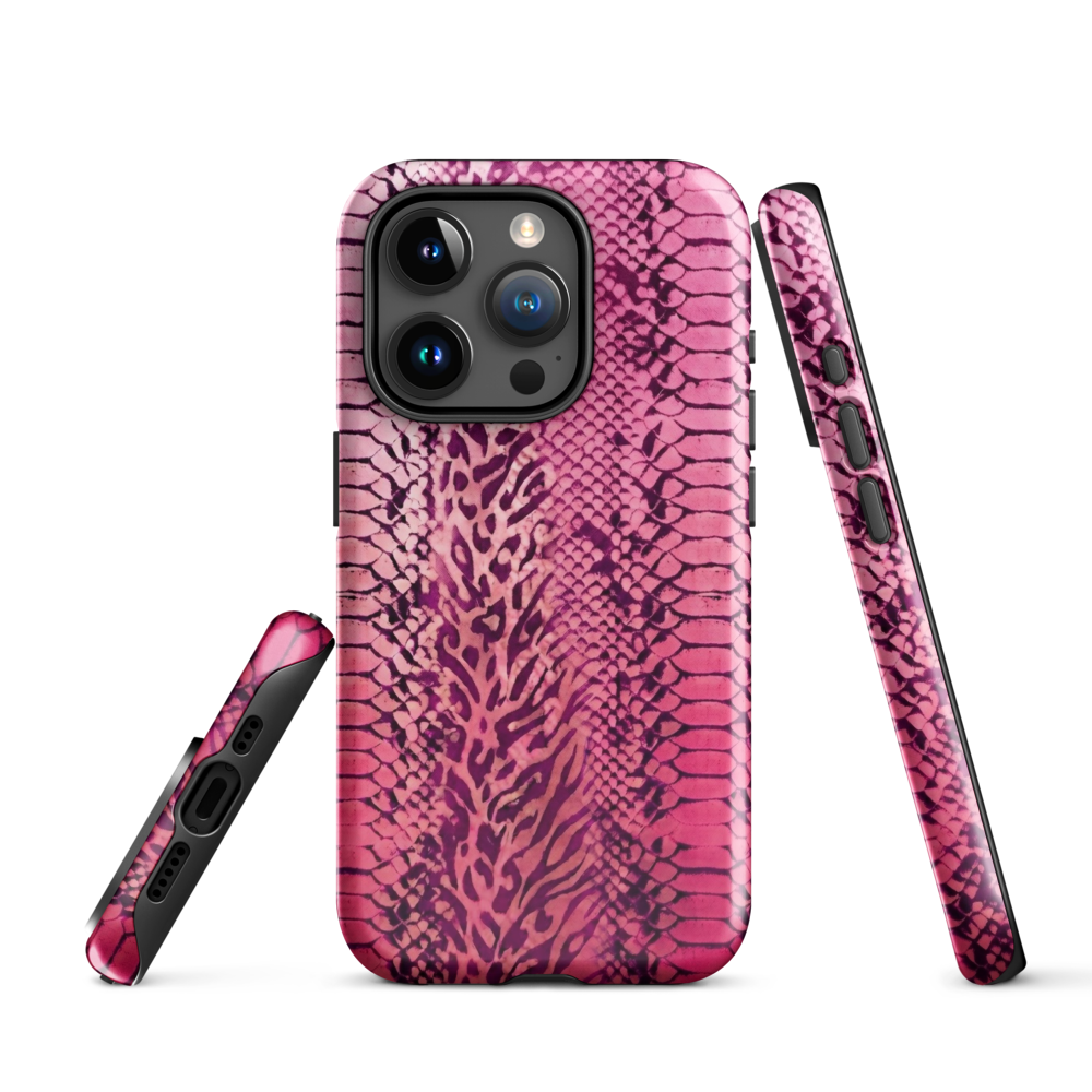 Pink Leopard Print and Snake Skin Tough Case for iPhone®