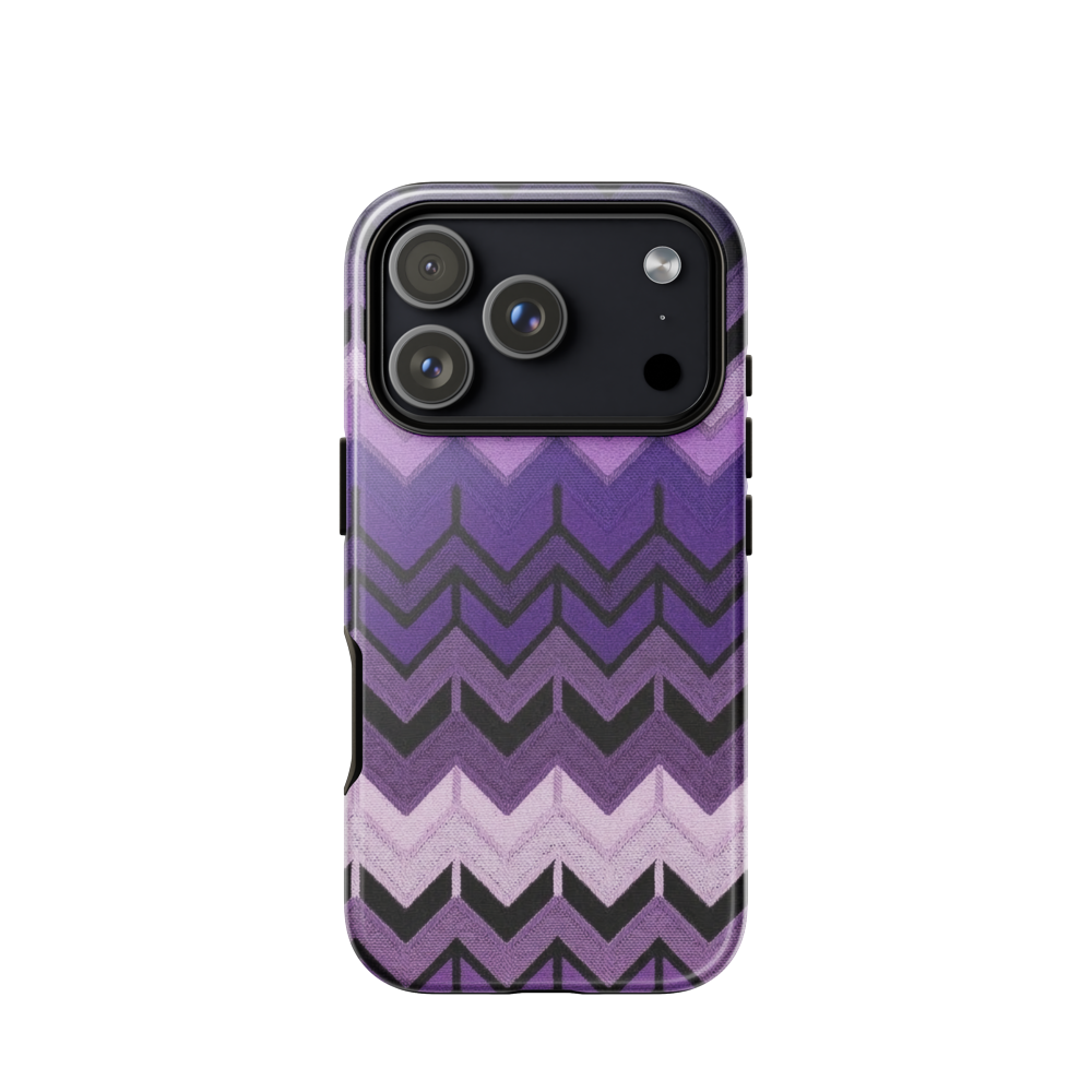 Purple Chevron Tough Case for iPhone®