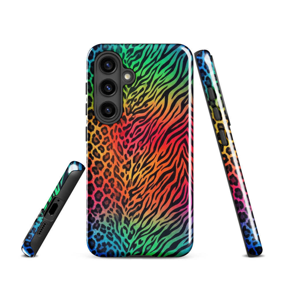 Rainbow Leopard & Zebra print Tough Case for Samsung
