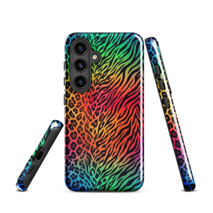 Rainbow Leopard & Zebra print Tough Case for Samsung