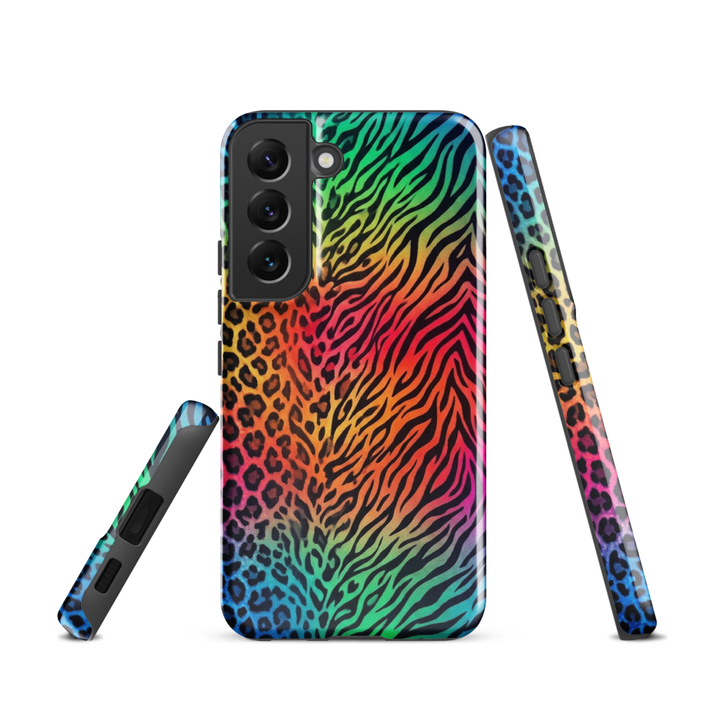 Rainbow Leopard & Zebra print Tough Case for Samsung