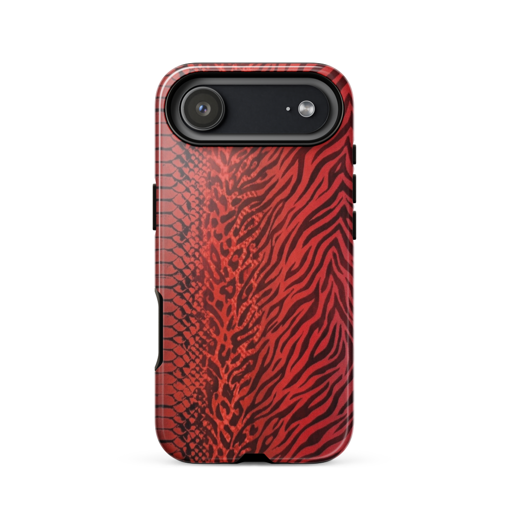 Red Zebra Snake & Leopard Print Tough Case for iPhone®