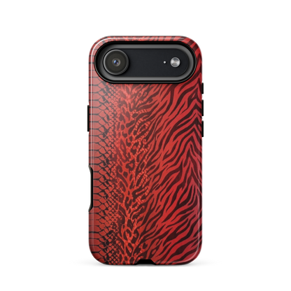 Red Zebra Snake & Leopard Print Tough Case for iPhone®
