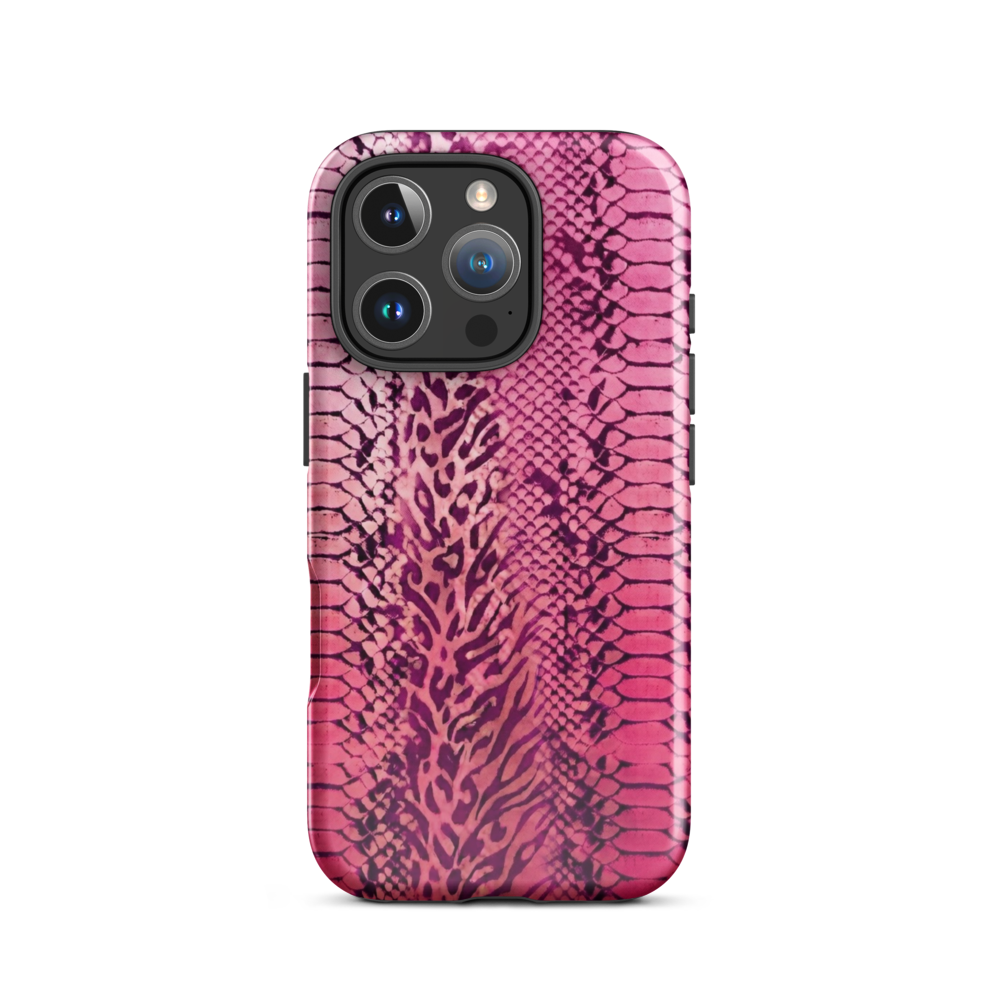 Pink Leopard Print and Snake Skin Tough Case for iPhone®