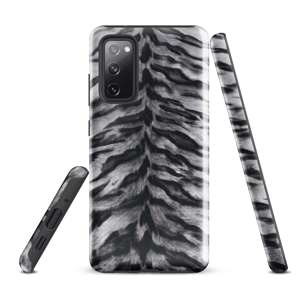 Gray Tiger Print Tough Case for Samsung