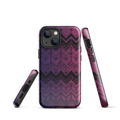 Purple to Pink Chevron Zebra & Leopard Print Tough Case for iPhone®