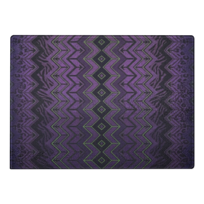 Halloween Purple & Green Zebra & Leopard Print Special Edition Chevron Pattern Glass Cutting Board