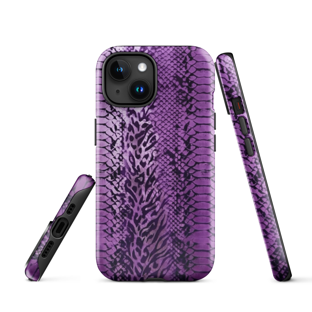 Purple Snake Skin Tough Case for iPhone®