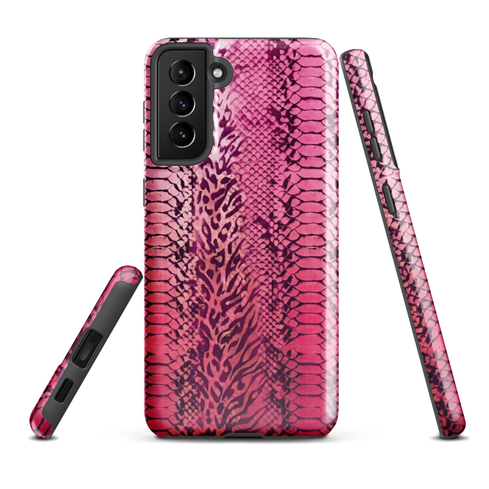 Pink Snake Skin & Leopard Print Tough Case for Samsung