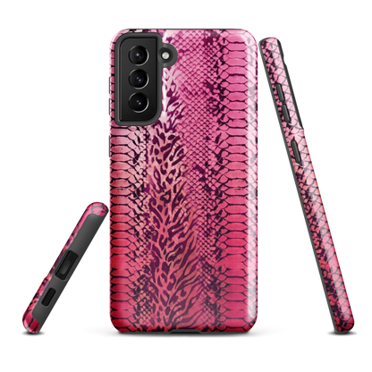 Pink Snake Skin & Leopard Print Tough Case for Samsung