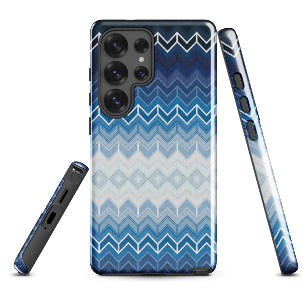 Blue Chevron Tough Case for Samsung