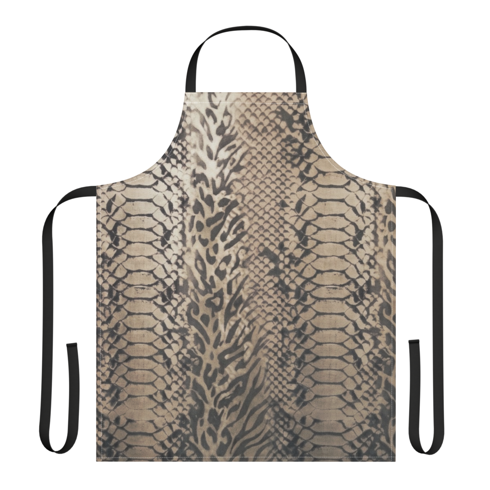 Neutral Snake Skin Strap Apron