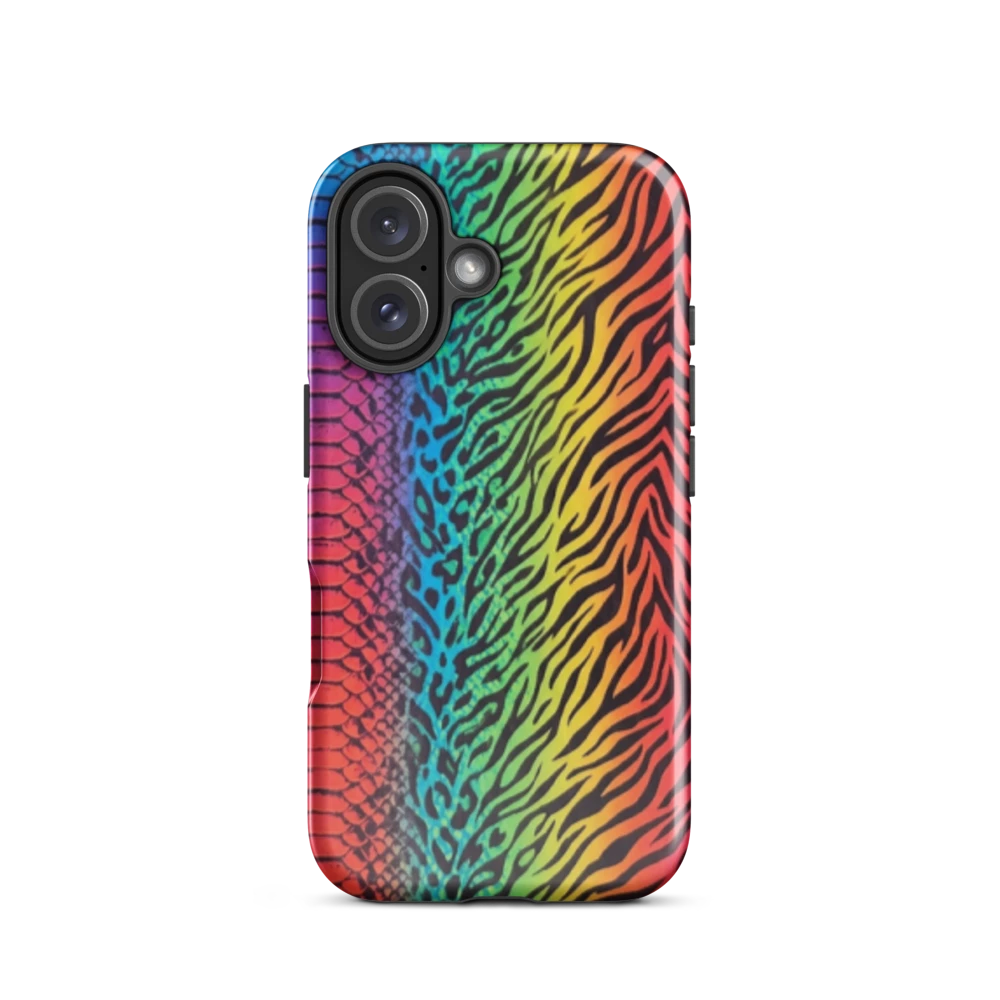 Vibrant Rainbow Snake Skin Leopard & Zebra Print Case for iPhone®