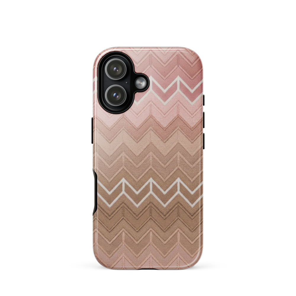 Pink & Muaves Chevron Pattern Tough Case for iPhone®