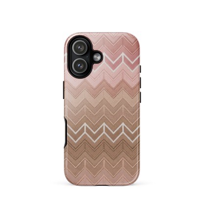 Pink & Muaves Chevron Pattern Tough Case for iPhone®