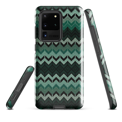 Green Chevron Tough Case for Samsung