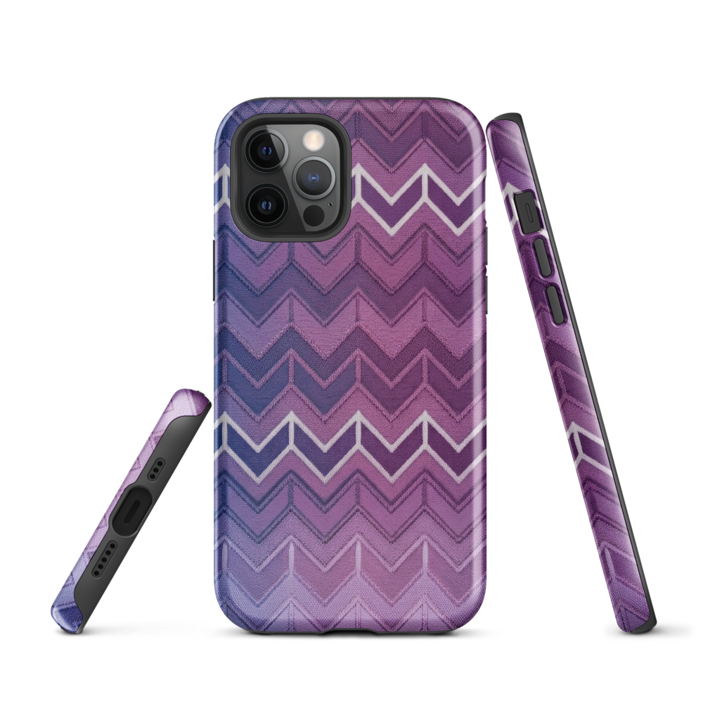 Blue Purple & White Chevron Classic Tough Case for iPhone®