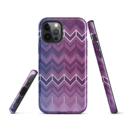 Blue Purple & White Chevron Classic Tough Case for iPhone®
