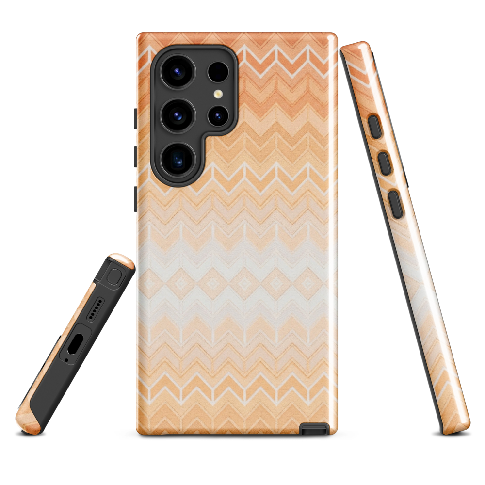 Orange Chevron Tough Case for Samsung