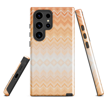 Orange Chevron Tough Case for Samsung