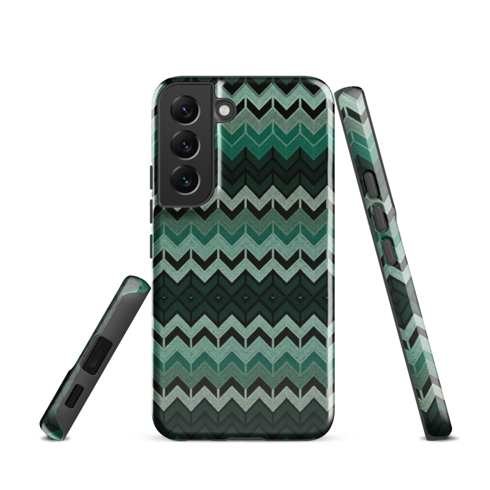 Green Chevron Tough Case for Samsung