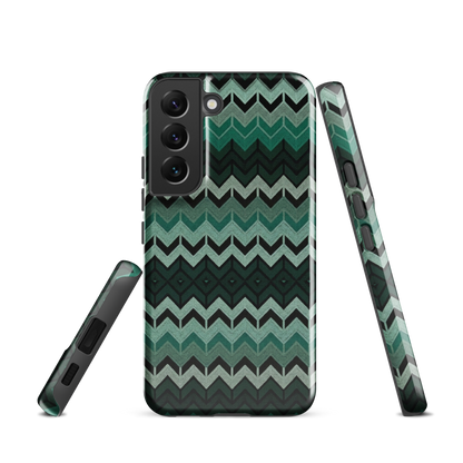 Green Chevron Tough Case for Samsung