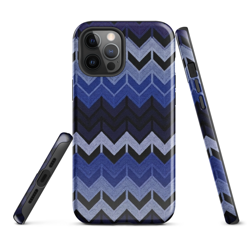 Blue Chevron Tough Case for iPhone®