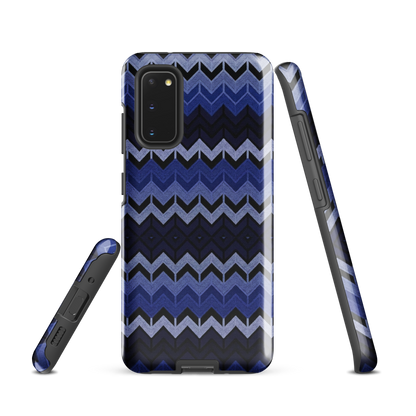 Blue Chevron Pattern Tough Case for Samsung