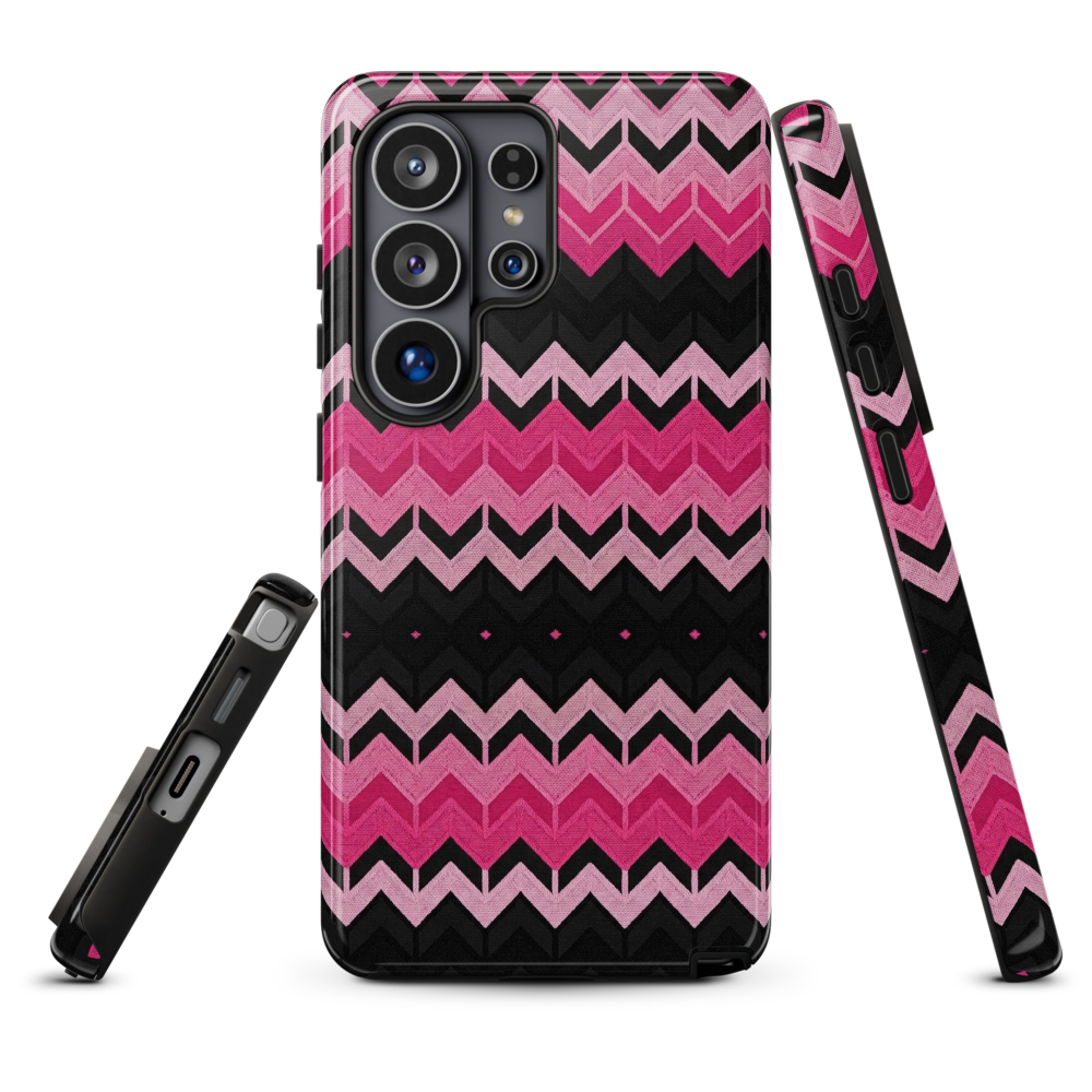 Pink Chevron Print Tough Case for Samsung