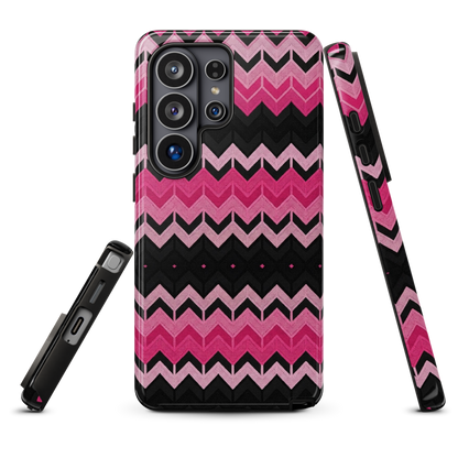 Pink Chevron Print Tough Case for Samsung